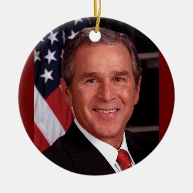 George W Bush Julgransprydnad Keramik (Framsidan)