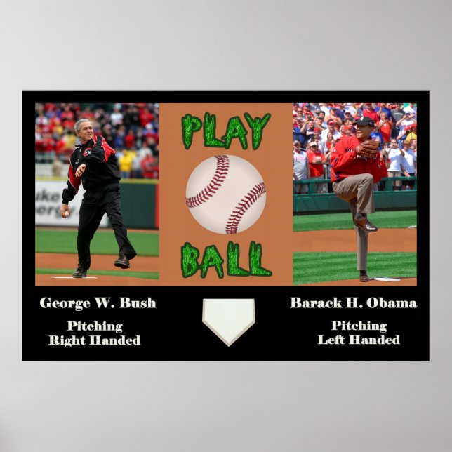 George W Bush mot Barack H Obama Poster (Framsidan)