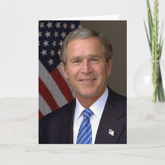 George W. Bush officiell porträtt Kort (Framsida)