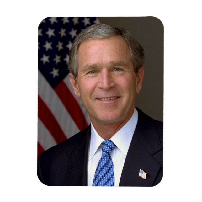 George W. Bush officiell porträtt Magnet (Vertikal)