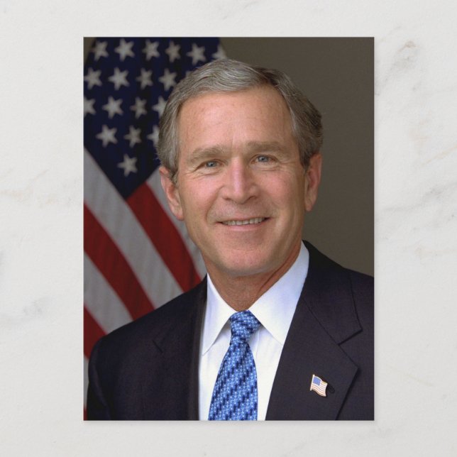 George W. Bush officiell porträtt Vykort (Framsida)