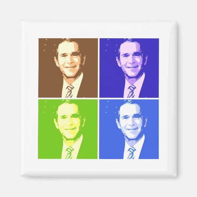 George W Bush Pop Art Magnet (Framsidan)