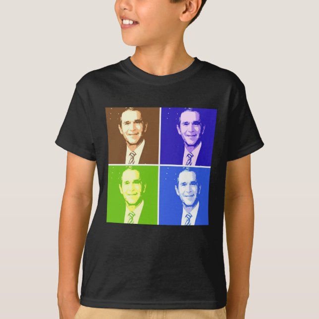 George W Bush Pop Art T Shirt (Framsida)