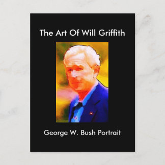 GEORGE W. BUSH PORTRÄTT POSTCARD VYKORT