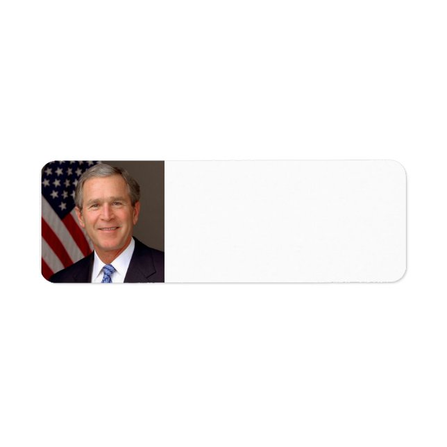 George W. Bush Returadress Etikett (Framsidan)