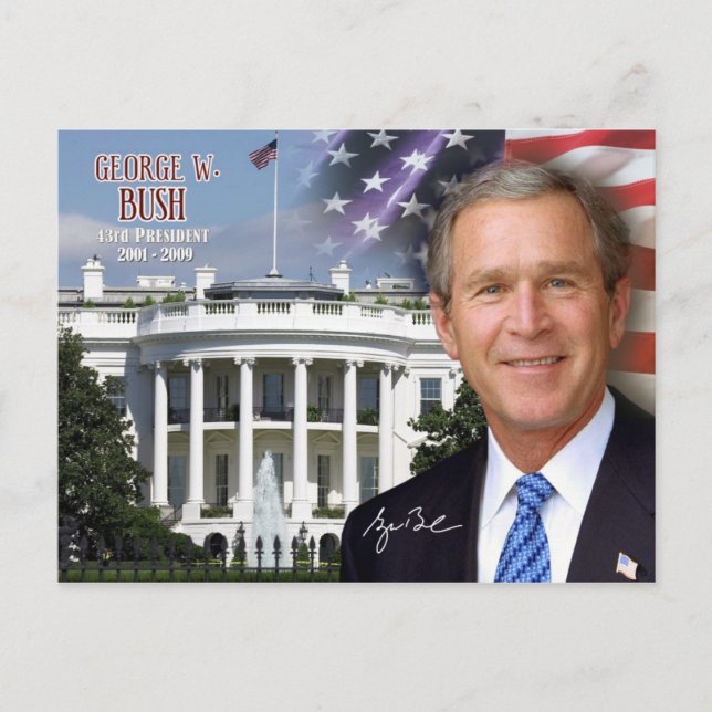 George W. Bush - USA:s 43:e president Vykort (Framsida)