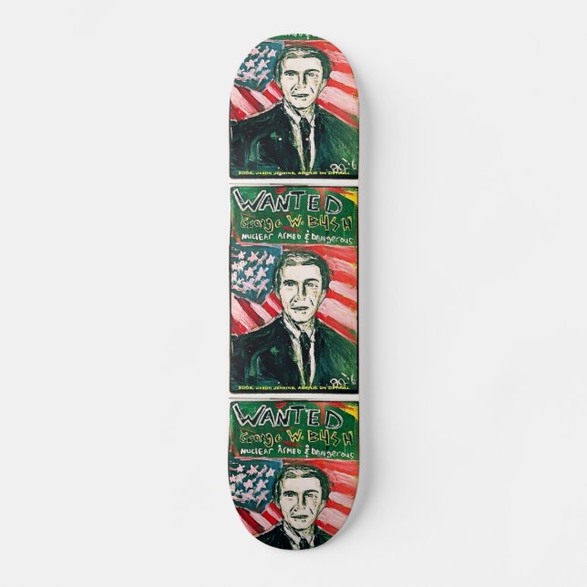 GEORGE W BUSH VIANTED SKATEBOARD BRÄDA 19,5 CM (Framsida)