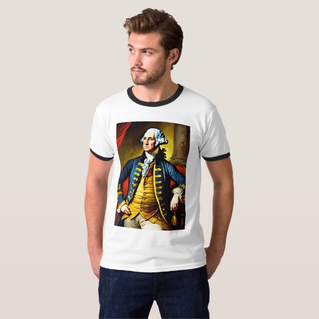 George wash ington i kontorsled t shirt (Hel framsida)