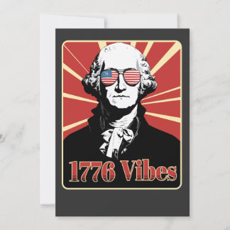 George Washington 1776 Vibes Patriotiska Solglasög Inbjudningar