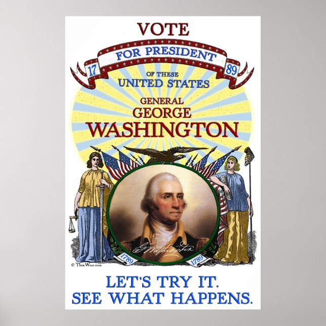 George Washington 1789 Poster i valet (Vita) (Framsidan)