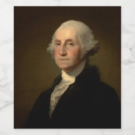 George Washington 1st American President av Stuart Vinflaska Etikett