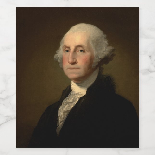 George Washington 1st American President av Stuart Vinflaska Etikett (Singel etikett)