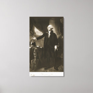 George Washington 1st president av den eniga Staen Canvastryck