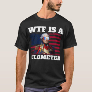 George Washington 4:e juli är en kilometer T Shirt