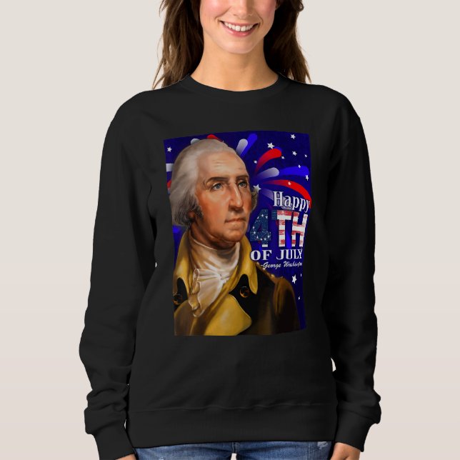 George Washington 4:e juli design T Shirt (Framsida)