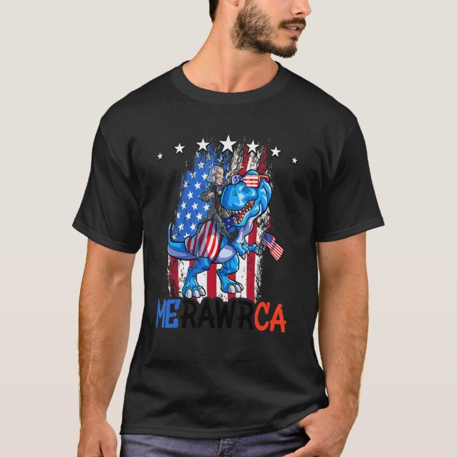George Washington 4:e juli Dino Boys Manar Americ T Shirt (Framsida)