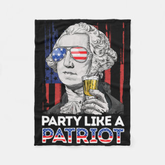 George Washington 4 juli fest som en patriot Fleecefilt