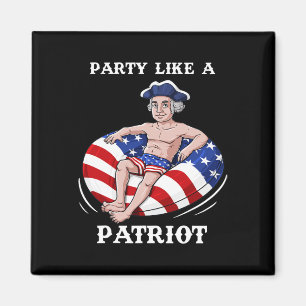 George Washington 4 juli USA Patriot Rolig Magnet