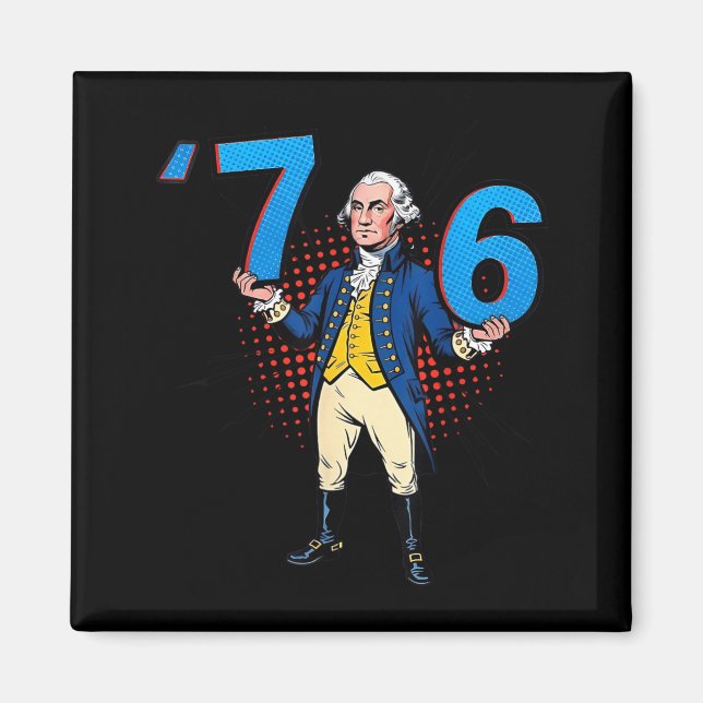 George Washington 76 Slängde Sex Sju Magnet (Framsidan)