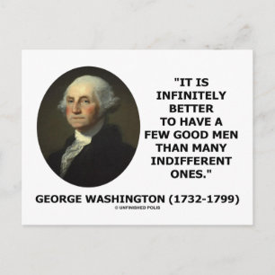 George Washington A Few Bra Manar Quote Vykort