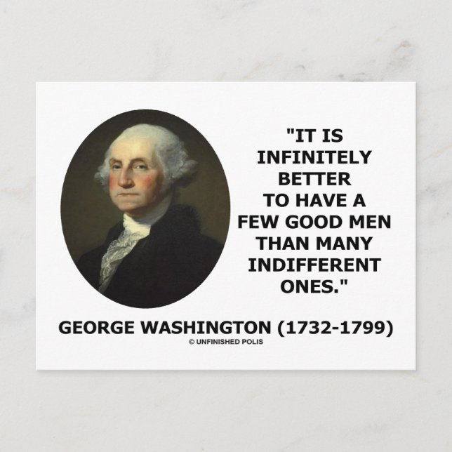 George Washington A Few Bra Manar Quote Vykort (Framsida)
