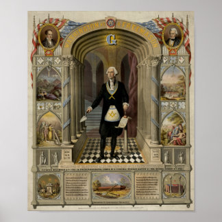 George Washington A Freemason Porträtt, 1867. Poster