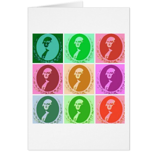 George Washington Abstrakt Hälsningskort (Framsidan)