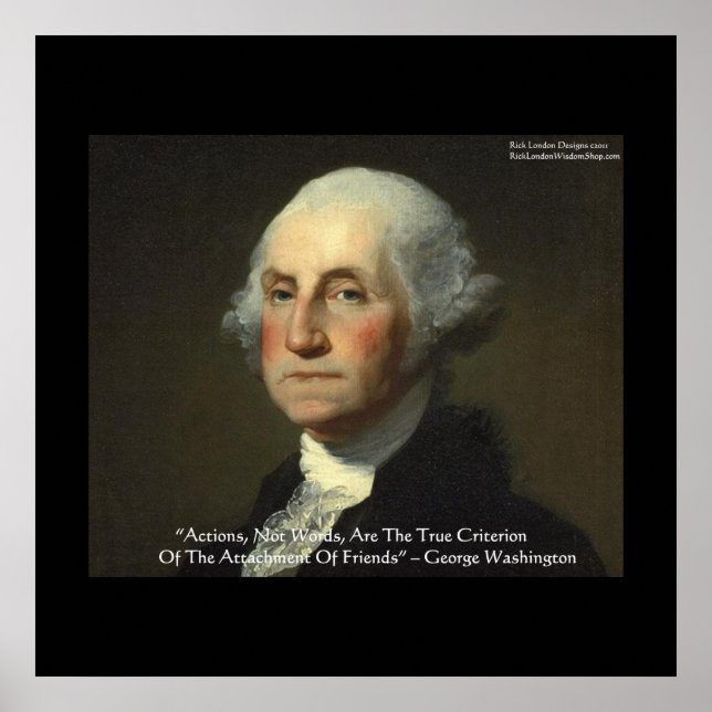 George Washington "actions Not Ord" Poster (Framsidan)