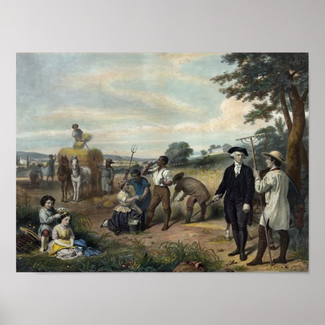 "George Washington as a Farmer" skriver ut/poster Poster (Framsidan)