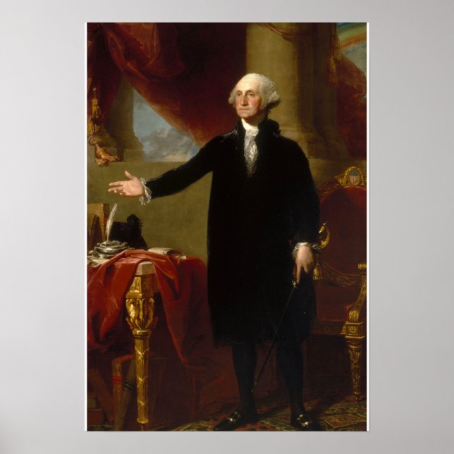 George Washington av Gilbert Stuart Poster (Framsidan)