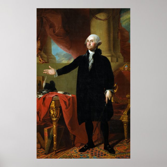 George Washington av Gilbert Stuart Poster (Framsidan)