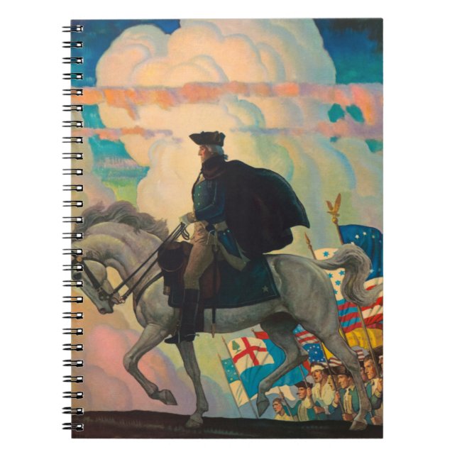 George Washington av Newell Convers Wyeth Anteckningsbok (Framsidan)