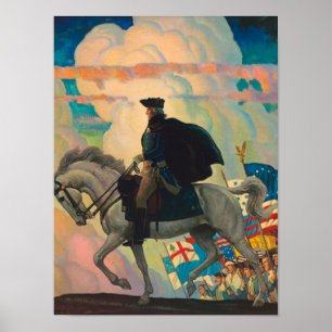 George Washington av Newell Convers Wyeth Poster