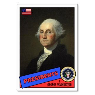 George Washington Baseball Card Bordsnummer