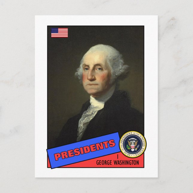 George Washington Baseball Card Vykort (Framsida)