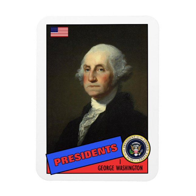 George Washington Basebollkort Magnet (Vertikal)