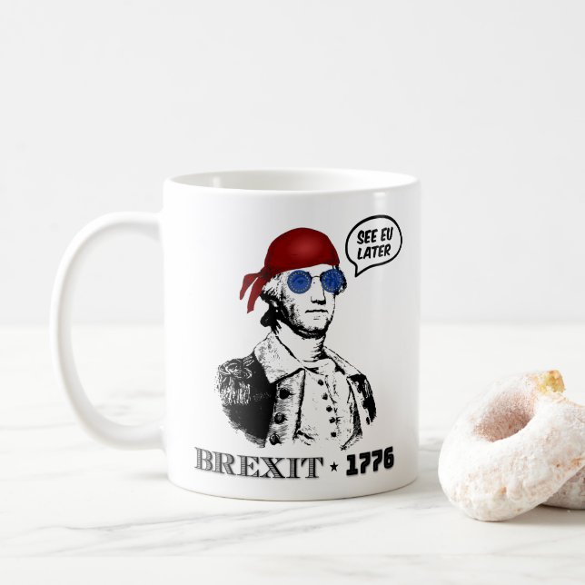 George Washington Brexit 1776 EU Flag Solglasögon Kaffemugg (Med munk)