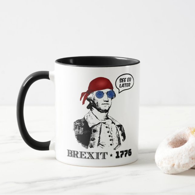George Washington Brexit 1776 EU Flag Solglasögon Mugg (Med munk)