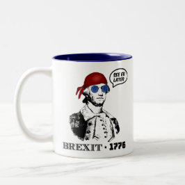George Washington Brexit 1776 EU Flag Sunglasses Två-Tonad Mugg