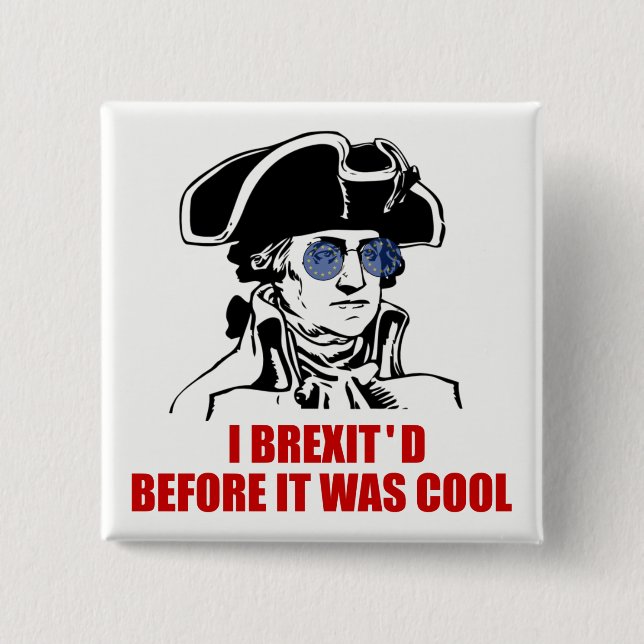 George Washington Brexit 1776 EU-Flagga Knapp (Framsida)