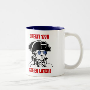George Washington Brexit 1776 EU-Flagga Två-Tonad Mugg