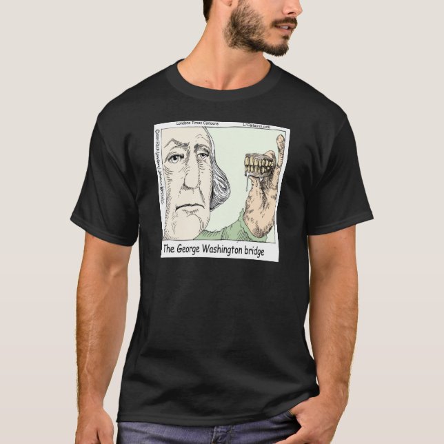 George Washington Bridge & Dentures Funny Gift T-shirt (Framsida)