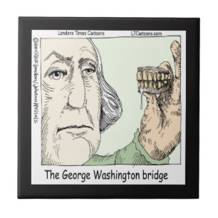 George Washington Bridge Funny Ceramic Tile Kakelplatta