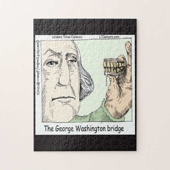 George Washington Bridge Funny Jigszle Puzzle Pussel (Vertikal)