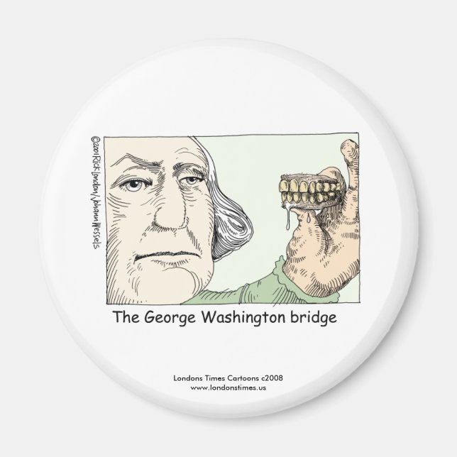 George Washington Bridge Funny Novelty Magnet (Framsidan)