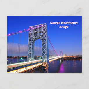 George Washington Bridge Hudson River Vykort