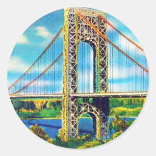 George Washington Bridge, New York City Runt Klistermärke