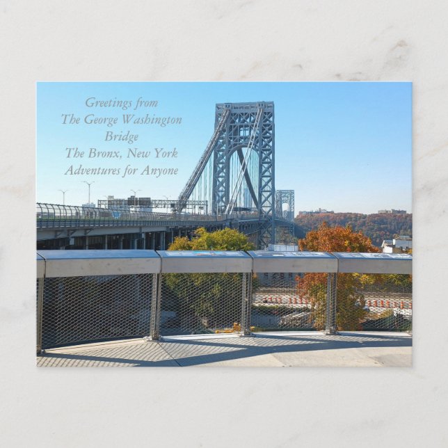 George Washington Bridge Postcard AFA Vykort (Framsida)