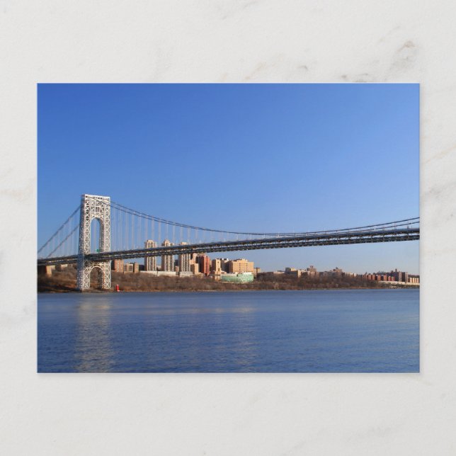 George Washington Bridge Postcard Vykort (Framsida)