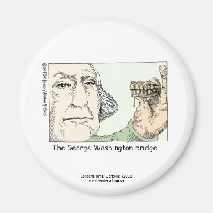 George Washington Bridge Rolig Noveltetsmagnet Magnet